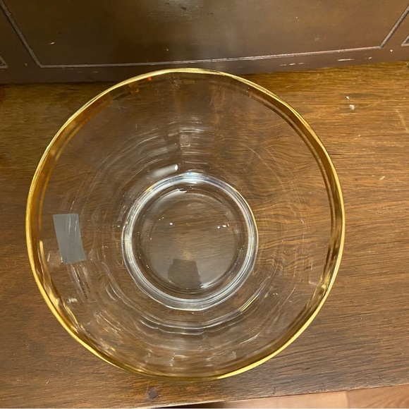 BNWOT Vintage Mikasa Jonestown‎ gold  rimmed crystal glass bowl - Picture 6 of 11